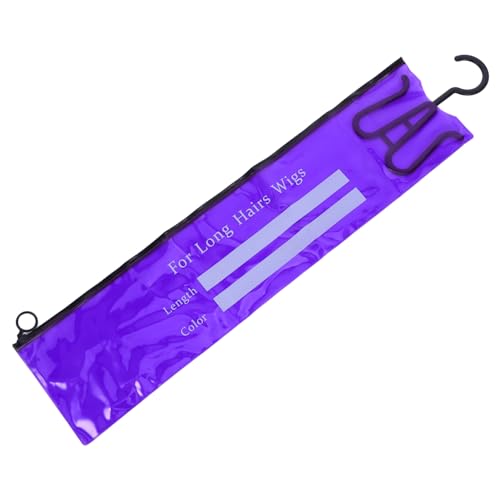 HAPINARY 3 Stücke Teiliges Wig-aufbewahrungsbeutel mit Aufhänger und Staubdicht Wiederverwendbare Pvc-haarextensions-tasche mit Haken Platzsparender Organizer für Perücken und Extensions von HAPINARY
