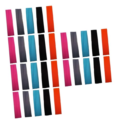 HAPINARY 30stücke Damen Sport Stirnbänder Elastische Atmungsaktive Haargummis Für Yoga Fitness Freizeit Für Duschen Make-up Und Sport Aktivitäten Jeder Farbe Schwarz Lake Grey Orange von HAPINARY