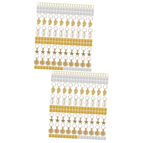 HAPINARY 328 Stk Dreadlocks-Ringe Haarschmuck zum Flechten Haarperlen für Dreads Dreadlock-Schmuck Dreadlocks-Zubehör Muschelhaaranhänger Haar-Kopfschmuck Haarschlauch Haarmanschetten von HAPINARY