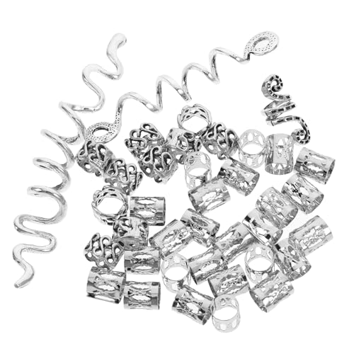 HAPINARY Dreadlock-ringe Satz Haarringe Für Geflochtene Haare Dreadlock-zubehör Für Zöpfe Und Dreadlocks 38-teiliges Haarschmuck-set Für Haardekoration von HAPINARY