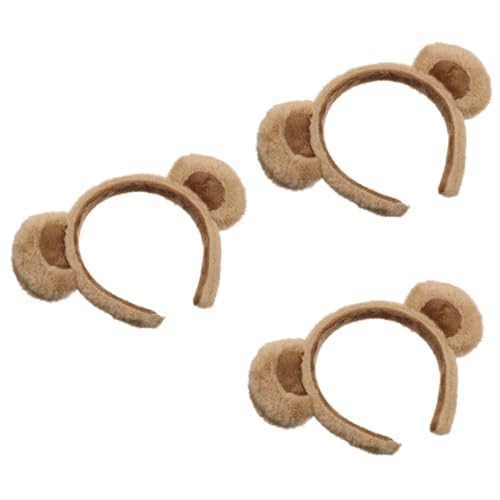 HAPINARY 3stücke Kreatives Haarband Mit Bärenohren Für Damen Niedliches Flauschiges Stirnband Als Auffälliges Accessoire Für Partys Hochzeiten Und Freizeit Für Kosmetik Und Stilvolle von HAPINARY