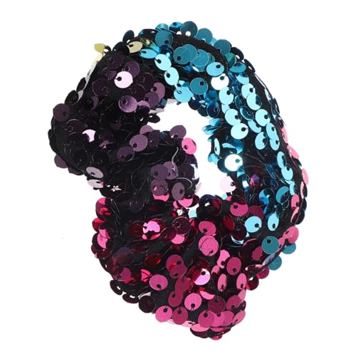 HAPINARY 3St Haarband mit Pailletten elastische Haarbänder Meerjungfrau Haargummis Seidenkrawatte Damen kinder haarschmuck haar spangen Haargummi aus Stoff elastisches Haargummi Colorful von HAPINARY