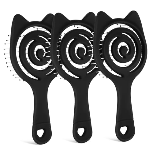 HAPINARY Ohrenmassagebürste 3-teiliges Entwirrungsbürsten-set Für Frauen Belüftete Bürste Zum Föhnen Sanft Zur Kopfhaut Nass-trocken-größe von HAPINARY