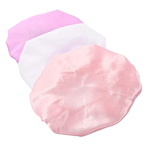HAPINARY Kinder-schlafmütze Satin-haube Zum Schlafen Badehaube Mit Schleife Leicht Zu Reinigen Hochelastisches Design Weich Und Bequem von HAPINARY