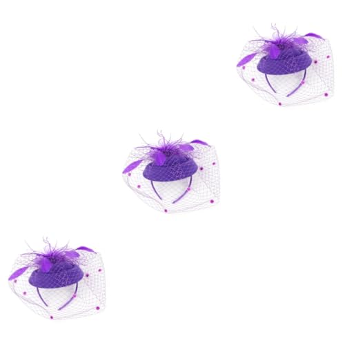 HAPINARY 3 Stücke Braut Haar Stück Boho Haar Zubehör Stirnband Für Frauen Für Hochzeit Vintage Kopfschmuck Baskenmütze von HAPINARY