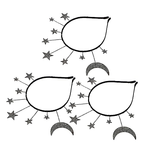 HAPINARY 3-teiliges Stirnband Mit Mond Und Sternmotiv Glänzendes Haarband Aus Legierung Dekorative Mädchen-kopfbedeckung von HAPINARY