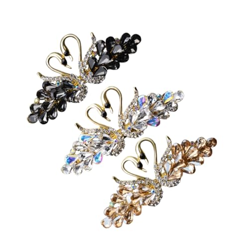 HAPINARY 3 Stück Haarspangen Mit Kristallschwanenmotiv Vintage-haarschmuck Mit Strasssteinen Für Frauen Hochzeit Langlebige Metall Haarnadeln von HAPINARY