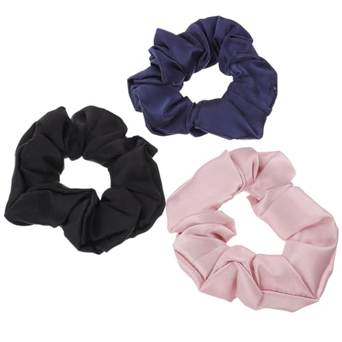 HAPINARY 3stücke Seidige Haargummis Elastische Haarbänder Für Mädchen Und Lotusrosa Haar Für Alltag Und Besondere Anlässe von HAPINARY