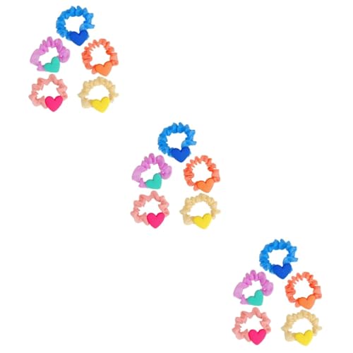 HAPINARY 3er-set Boho-haargummis Für Mädchen Rote Mini-pferdeschwanzhalter Elastische Stirnbänder Haar-accessoires-set 5 Stück X 3 von HAPINARY