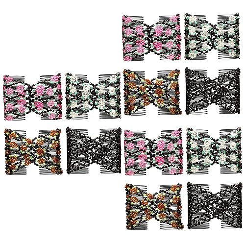 HAPINARY 3er-sets Mit Schleifenkamm Perlenkamm Doppelte Haarspange Dehnbare Haarspange Für Frauen Und Mädchen Set 4 X 3 Zufälliger Stil von HAPINARY