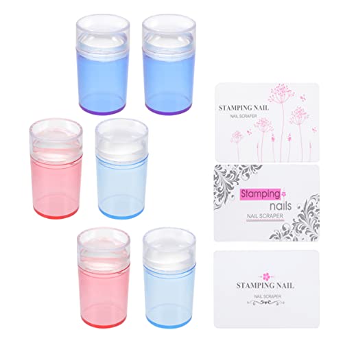 HAPINARY 3sätze Nagel Art Stempel Transparente Maniküre Werkzeuge Mit Kopf Und Abdeckung Für Kreative Nageldesigns Und Studios von HAPINARY