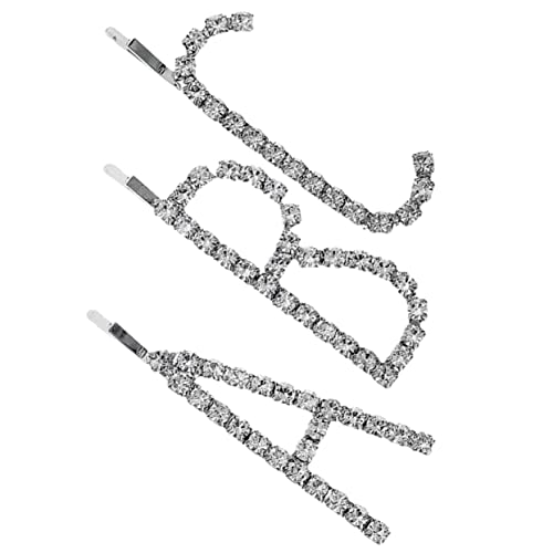 HAPINARY 3stücke Dekorative Haarnadeln Strass Buchstaben Haar Clips Für Frauen Mädchen Hochzeit Party Accessoires von HAPINARY
