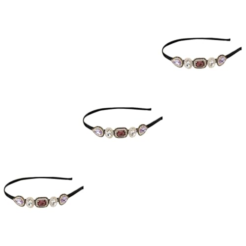 HAPINARY 3stücke Barocke Kristall-haarband Für Damen Und Mädchen Wasserstein-haarreif Eleganter Haarschmuck Für Partys Feiertage Und Alltag Stilvolles Accessoire Für Jeden Anlass von HAPINARY