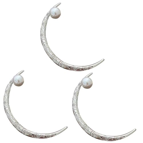 HAPINARY 3stücke Halbmond Haargabel Für Damen Handgeschnitzte Haarspange Perlendesign Für Hochsteckfrisuren Und Große Locken Leicht Und Stabil Perfektes Haar Styling Werkzeug von HAPINARY