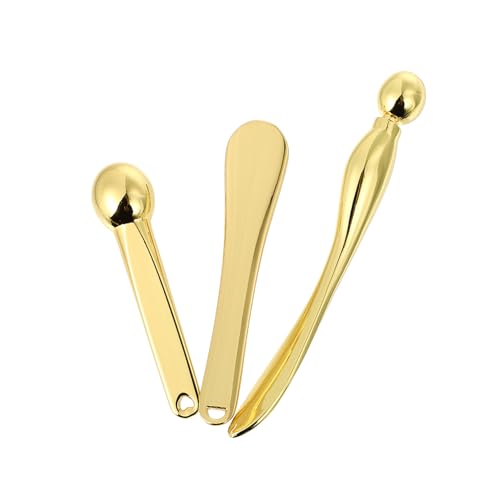 HAPINARY 3stücke Augencreme Massage Löffel Aus Zinklegierung Schönheitswerkzeug Für Anwendung Von Make-up Und Gesichtscremes Fördert Die Durchblutung Absorption Von Pflegeprodukten von HAPINARY