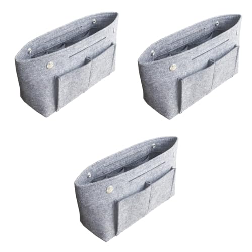 HAPINARY 3stücke Felt Makeup Bag Große Kapazität Tragbare Kosmetiktasche Organizer Für Damen Für Reisen Gym Und Alltag Einfach Und Praktisch von HAPINARY