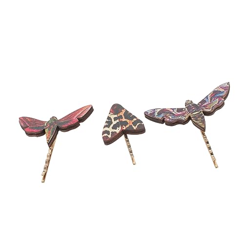 HAPINARY 3stücke Holz Metall Schmetterling Libelle Haarspangen Vintage Haarnadel Seite Clip Barrette Bobby Damen Haar Accessoires von HAPINARY