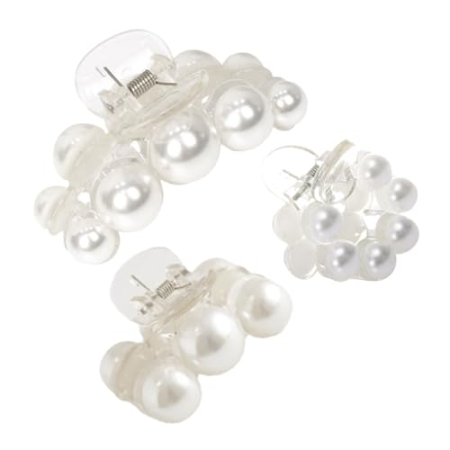 HAPINARY 3stücke Perlen-haarklammer Haarspange Für Mädchen Und Frauen Perlen-haarschmuck Filigranes Design Langlebiges Material Passt Zu Allen Frisuren Für Auftritte Tanzpartys Reisen von HAPINARY