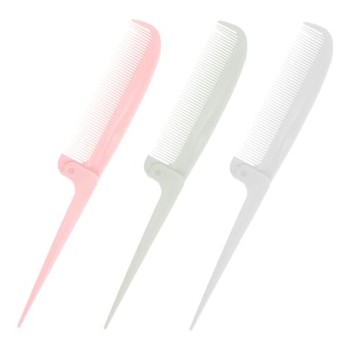 HAPINARY 3stücke Rattenschwanzkamm Mit Feinen Zähnen Faltbarer Kamm Für Haarkämmen Haarscheitelwerkzeug Kämme Für Frauen Und Männer Friseurwerkzeuge Für Zuhause Und Salon von HAPINARY