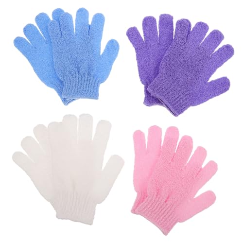 HAPINARY 4paare Nylon Peeling Handschuhe Für Körperwaschung Bade-duschzubehör Für Sanfte Hautreinigung Effektives Peeling Für Männer Und Frauen von HAPINARY