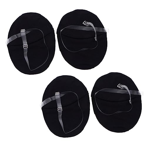 HAPINARY 4 Paare Schweißpads Unter Den Achseln Waschbare Achselpads Achselpolster Für Den Außenbereich Übungs-bhs Für Frauen Bh-schweißeinlagen Achselschweißpads Bh-zubehör Reinigen Black von HAPINARY