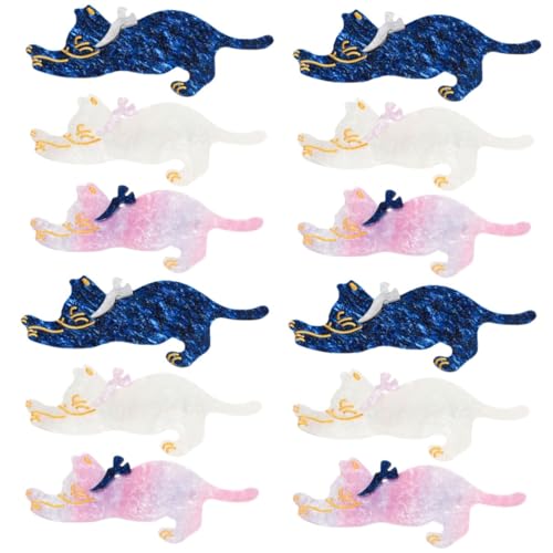 HAPINARY 12stücke Katzen-haarspangen Acryl Haarschmuck Und Kinderfreundliche Haarclips Für Mädchen Für Frisuren Und Dekoration von HAPINARY