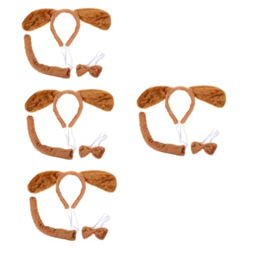 HAPINARY 4 Sets Vielseitiges Hundeohren-stirnband Tierschwanz-requisiten Welpenkostüm-set Cosplay-zubehör Zum Anziehen von HAPINARY