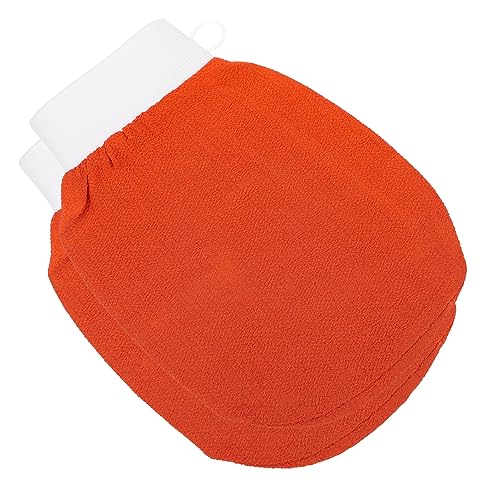 HAPINARY 4 Stück Badehandschuhe Esponja Para Bañarse Selbstbräuner-handschuh Körperbürstenhandschuhe Schrubbhandschuhe Reinigungshandschuhe Baxk Massagehandschuhe Peeling-handtuch Haartuch von HAPINARY