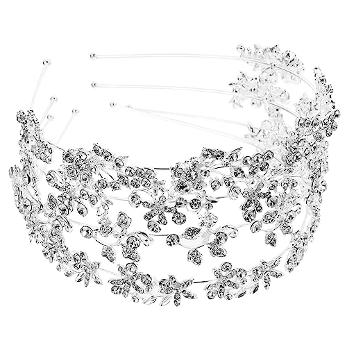 HAPINARY 4 Stück Damen Haarbänder mit Haarschmuck für Hochzeiten Partys Geburtstage und Formelle Anlässe Leicht und Bequem zu Silberne Farbe von HAPINARY