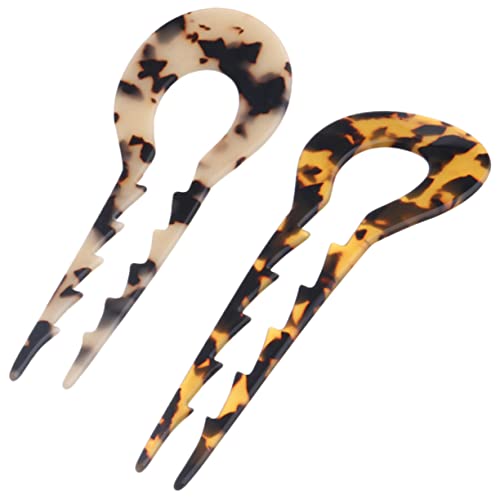 HAPINARY 4 Stück Essigsäure Platte Haarnadel Frauen Accessoires Für Haare Haarspangen Für Mädchen Hochzeit Kopfschmuck Haarknoten Für Mädchen Haarknotennadel Haargabelstöcke Acetatfolie von HAPINARY