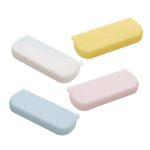 HAPINARY 4 Stück Großes Federmäppchen mit Bärenohren Teiliges Großer Stauraum Robuste Kunststoffbox Vielseitiger Organizer für Stifte und Kleine Gegenstände für Schule und Zuhause von HAPINARY