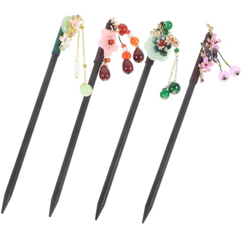 HAPINARY 4 Stück Holzhaarnadeln Traditioneller Kopfschmuck Chinesische Haarnadel Haarstyling-accessoire Für Damen von HAPINARY
