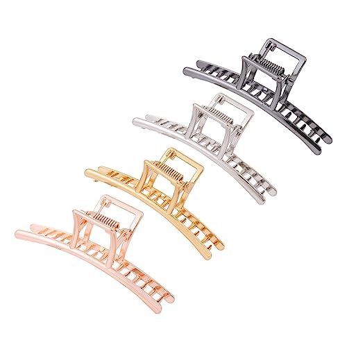 HAPINARY 4 Stück Große Metall-haarspangen Für Damen Und Mädchen Modische Pferdeschwanz-clips Haar-accessoires Für Dickes Haar Elegante Kieferclips Schlichtes Design HAPINARY 4 Stück Große Metall-haarspangen Für Damen Und Mädchen Modische Pferdeschwanz-clips Haar-accessoires Für Dickes Haar Elegante Kieferclips Schlichtes Design von HAPINARY