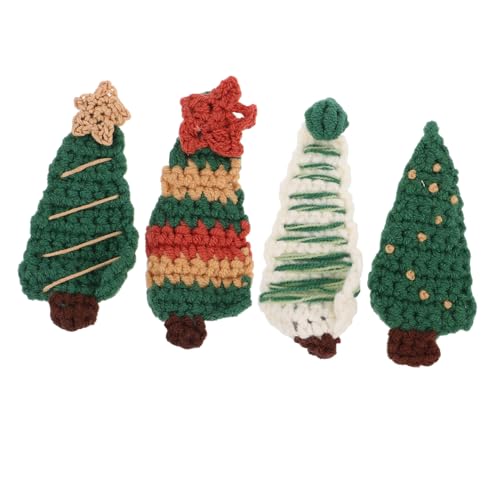 HAPINARY 4er Satz Weihnachts Haarclips Nette Weihnachtsbaum Haarclips Wolle Stricken Haar Clip Satz Für Kleine Mädchen Kleinkinder Kinder von HAPINARY