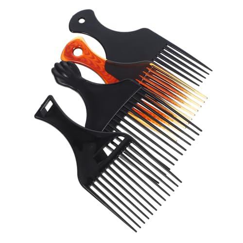 HAPINARY Haar-styling-kamm-set 4-teilig Breite Zähne Afro-lift-haar Friseurkamm Aus Kunststoff Für Männer Verwendung Im Heimsalon von HAPINARY