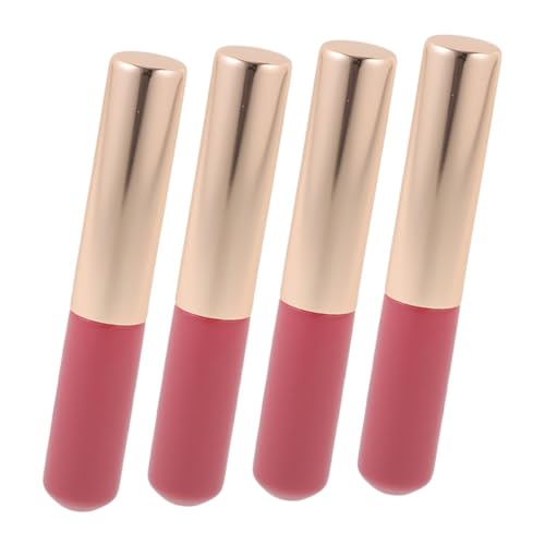 HAPINARY 4 Stück Lippenbürste Lipgloss-applikatoren Lipgloss-pinsel Applikator Für Hervorhebungspinsel Lippenbalsam-applikator Lidschatten Pinsel Fräulein Kreis Qing Metall Runder Kopf von HAPINARY