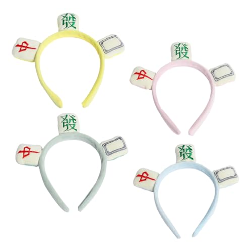 HAPINARY 4 Stück Stirnbänder Im Chinesischen Stil – Stoffstirnband Für Mädchen Haarband Zum Waschen Des Gesichts Mit Hübschem Design Dekoration Für Neujahr Weihnachten Valentinstag von HAPINARY