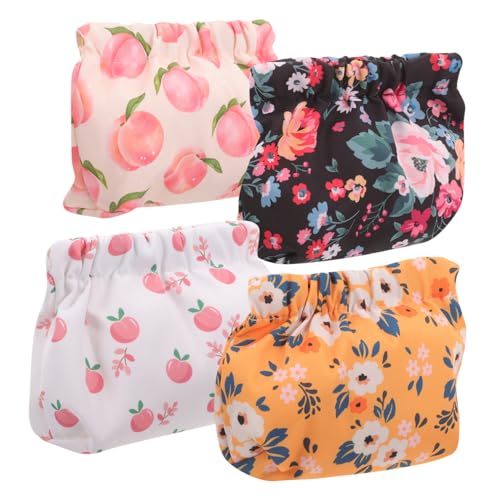 HAPINARY 4stücke Schminktaschen Für Damen Make-up-Taschen Kosmetikbeutel Kleine Make-up-Taschen Münzbörse Lippenstifttasche Tragbare Aufbewahrungstasche Reise-Make-up-Tasche von HAPINARY