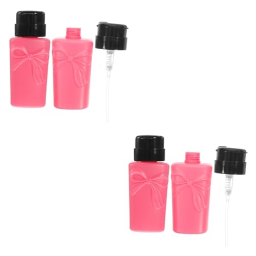 HAPINARY 4 Stück Nagelentferner, Make Up Entferner, Nachfüllbare Flaschen, Leere Flüssigkeitsflaschen, Nagellackentferner Pumpspender, Reiseflaschen, Push Down Pumpe, Nagellackentferner von HAPINARY