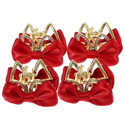 HAPINARY 4stücke Metallclips Haarklammern Bogen Schleifenklammern Kleine Haarklammern Für Dünnes Haar Mädchen Frauen von HAPINARY