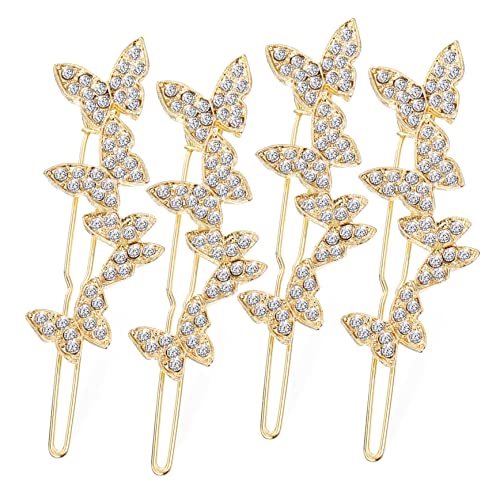 HAPINARY 4 Stück Schmetterlings-haarspangen Mit Strasssteinen Dekorative Seitenspangen Für Damen Haarspangen Im Vintage-stil von HAPINARY