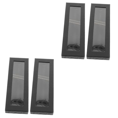 HAPINARY 4 Stück Schwarzes Stiftetui Tragbarer Stift-Organizer Federmäppchen Für Erwachsene Füllfederhalter-Organizer Kleines Federmäppchen Leerer Stift-Organizer Stiftbehälter Papier Black von HAPINARY