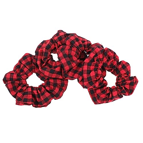 HAPINARY 4 Stück Zarte Weihnachts-haarbänder Elastisches Stoff-haarband Dekorativer Haarschmuck Für Mädchen von HAPINARY