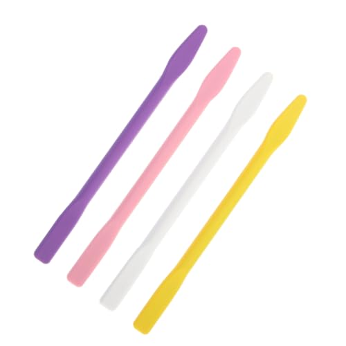 HAPINARY 4 Stück Teiliges Silikon Rührstäbe Wiederverwendbar für Gesichtsmaske Resin Bunte Rührstäbe Gleichmäßiges Mischen Praktische Kosmetik für DIY Maskenpflege von HAPINARY