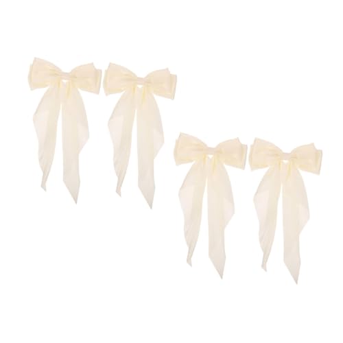 HAPINARY 4stücke Haarschleifen Aus Stoff Für Damen Und Mädchen Mit Schleifenform Und Federklammer Für Sommerliche Styling-feiern Und Alltag von HAPINARY