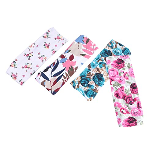 HAPINARY 4 Stück Stretch Stirnband Damen Gemustert Schweißabsorbierendes Für Sport Kopfbedeckung Yoga Laufen von HAPINARY