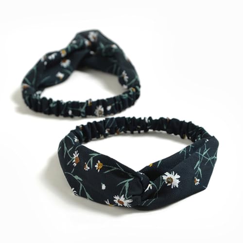HAPINARY 4stücke Elastische Haarbänder Mit Daisy-druck Atmungsaktive Weiche Kopfbedeckung Für Yoga Und Sport Für Freizeit Und Fitness Verschiedene Muster Erhältlich von HAPINARY
