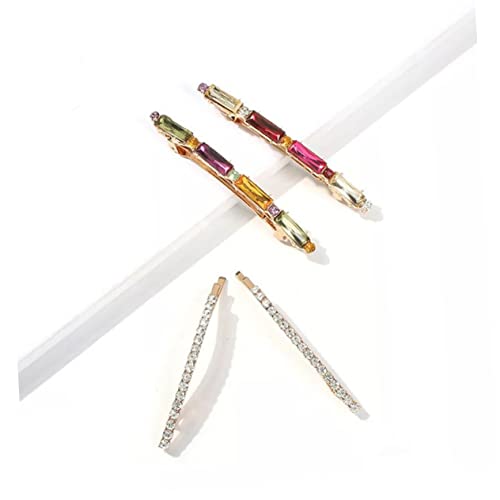 HAPINARY 4stücke Teiliges Von Haarspangen Bunte Glitzer-haarnadeln Für Frauen Und Mädchen Metall-haarspangen Styling-accessoires Für Verschiedene Anlässe von HAPINARY