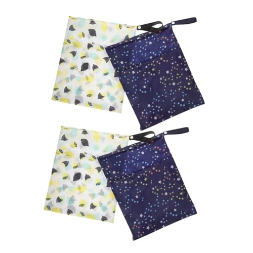 HAPINARY 4 Stück wasserdichte Wiederverwendbare Wetbags aus Robustem Material Waschbar für Schwimmsachen Wickeltasche und Reise Vielseitig Einsetzbar für Kindergarten und Alltag von HAPINARY