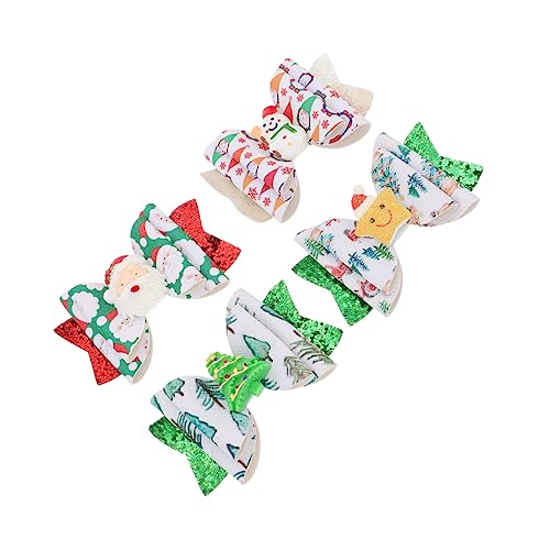 HAPINARY 4er Satz Kinder Haarspangen Mit Schleifenknoten Lederhaarspangen Für Alltags Und Festtagsgebrauch von HAPINARY